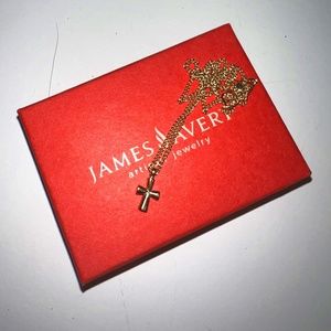 James Avery 14K Gold Cross Pendant & Chain